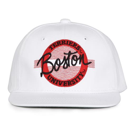 G220 The Game Boston Terriers White Retro Circle Throwback Cap