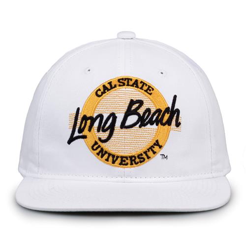 G220 The Game Cal State Long Beach 49ers White Retro Circle Throwback Cap