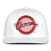 G220 The Game Clemson Tigers White Retro Circle Throwback Cap