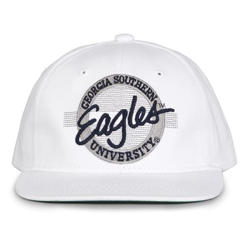 G220 The Game Georgia Southern Eagles White Retro Circle Throwback Cap