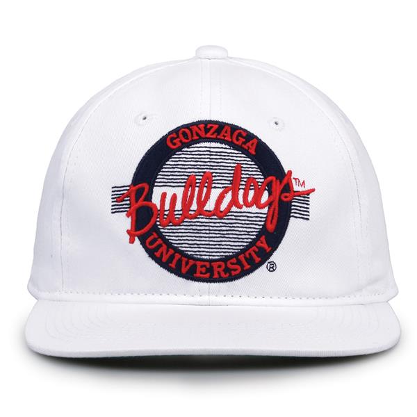 G220 The Game Gonzaga Bulldogs White Retro Circle Throwback Cap Baseball Equipment & Gear
