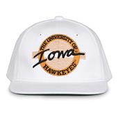 G220 The Game Iowa Hawkeyes White Retro Circle Throwback Cap