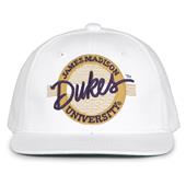 G220 The Game James Madison Dukes White Retro Circle Throwback Cap