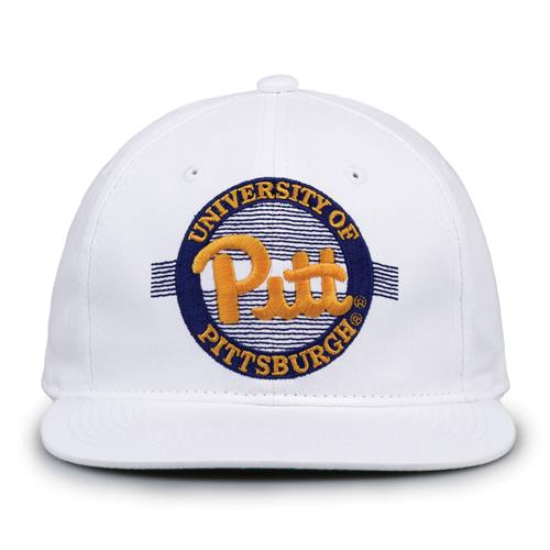 G220 The Game Pittsburgh Panthers White Retro Circle Throwback Cap