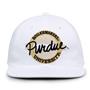 G220 The Game Purdue Boilermakers White Retro Circle Throwback Cap