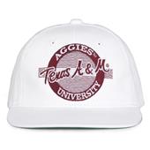 G220 The Game Texas A&M Aggies White Retro Circle Throwback Cap