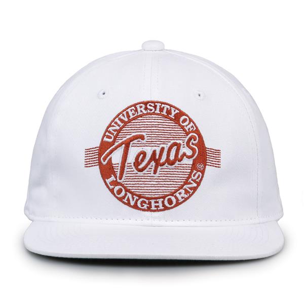 G220 The Game Texas Longhorns White Retro Circle Throwback Cap