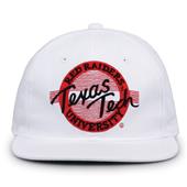 G220 The Game Texas Tech Red Raiders White Retro Circle Throwback Cap