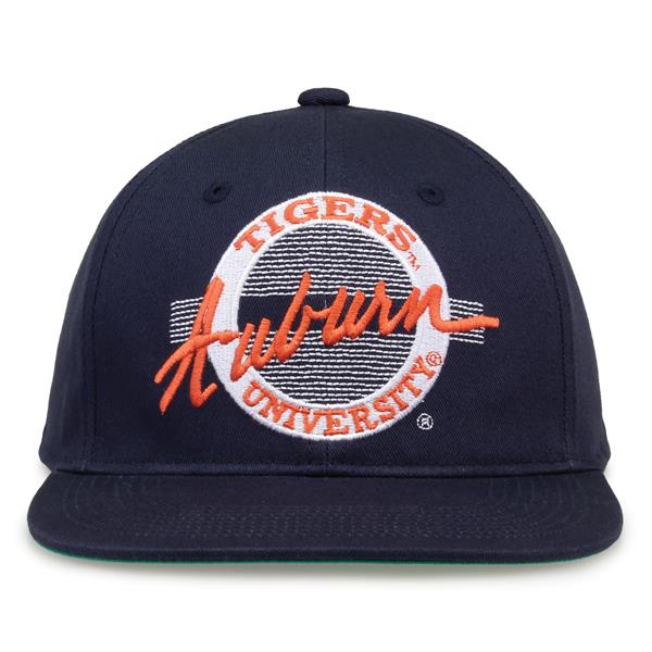 G225 The Game Auburn Tigers Team Color Retro Circle Throwback Cap