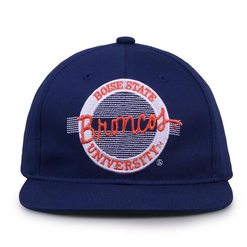 G225 The Game Boise State Broncos Team Color Retro Circle Throwback Cap