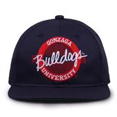 G225 The Game Gonzaga Bulldogs Team Color Retro Circle Throwback Cap