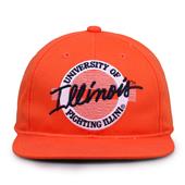 G225 The Game Illinois Fighting Illini Team Color Retro Circle Throwback Cap