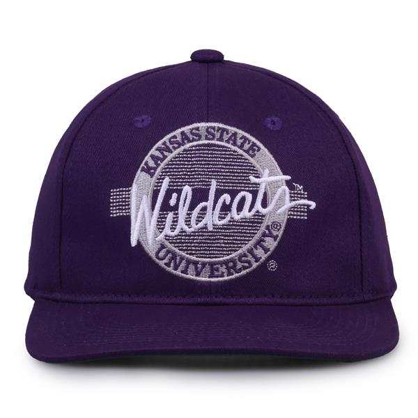 G225 The Game Kansas State Wildcats Team Color Retro Circle Throwback Cap