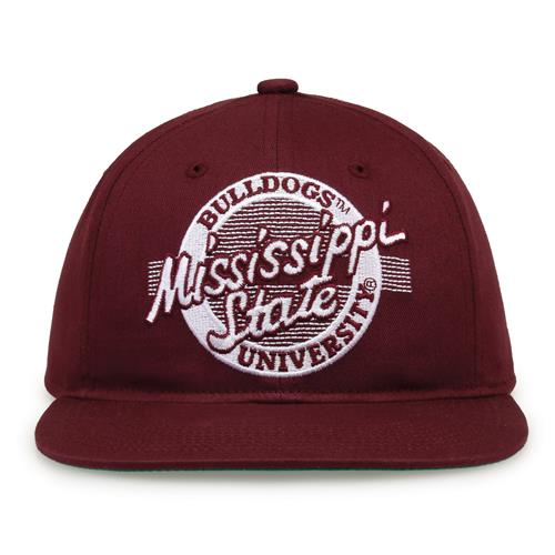 G225 The Game Mississippi State Bulldogs Team Color Retro Circle Throwback Cap