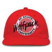 G225 The Game North Carolina State Wolfpack Team Color Retro Circle Throwback Cap