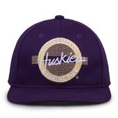 G225 The Game Washington Huskies Team Color Retro Circle Throwback Cap