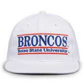 G230 The Game Boise State Broncos White Retro Bar Throwback Cap