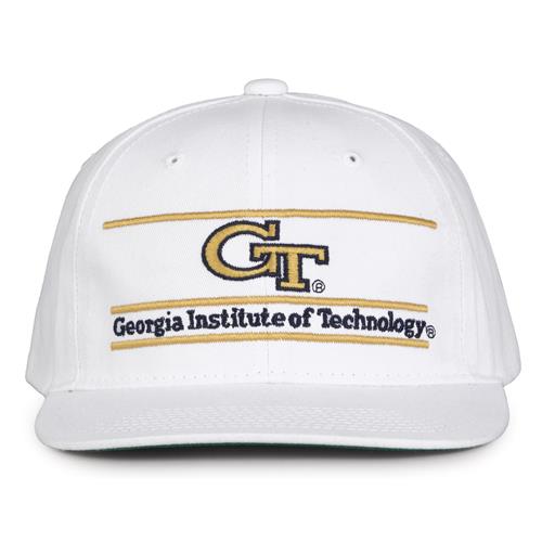 G230 The Game Georgia Tech Yellow Jackets White Retro Bar Throwback Cap