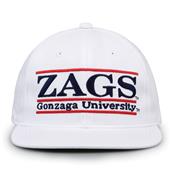 G230 The Game Gonzaga Bulldogs White Retro Bar Throwback Cap