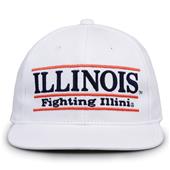 G230 The Game Illinois Fighting Illini White Retro Bar Throwback Cap