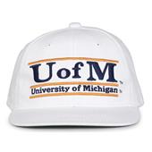 G230 The Game Michigan Wolverines White Retro Bar Throwback Cap