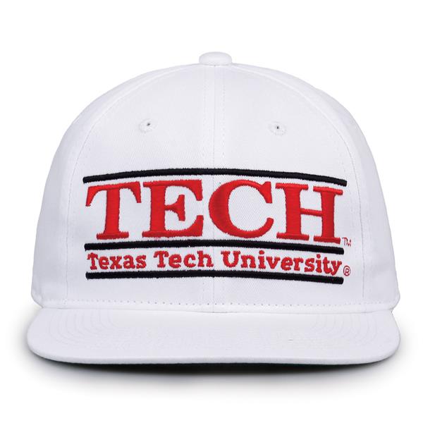 G230 The Game Texas Tech Red Raiders White Retro Bar Throwback Cap