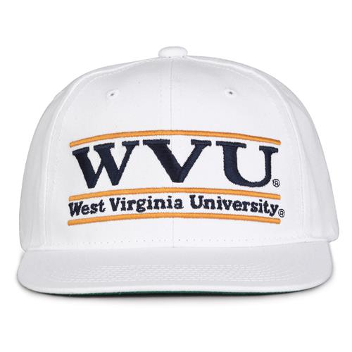 G230 The Game West Virginia Mountaineers White Retro Bar Throwback Cap