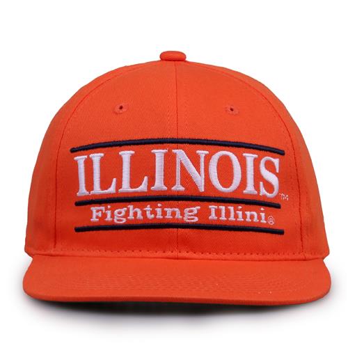 G235 The Game Illinois Fighting Illini Team Color Retro Bar Throwback Cap