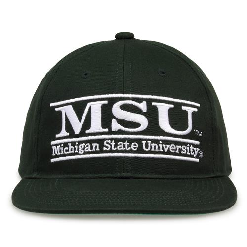 G235 The Game Michigan State Spartans Team Color Retro Bar Throwback Cap