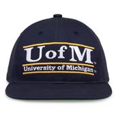 G235 The Game Michigan Wolverines Team Color Retro Bar Throwback Cap