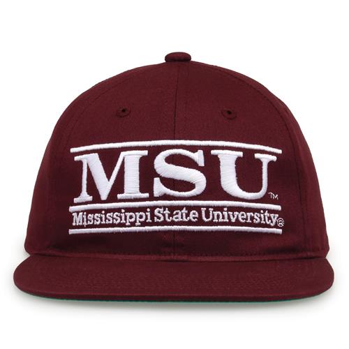 G235 The Game Mississippi State Bulldogs Team Color Retro Bar Throwback Cap