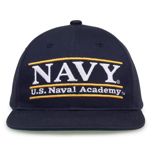 G235 The Game Navy Midshipmen Team Color Retro Bar Throwback Cap
