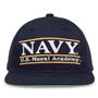 G235 The Game Navy Midshipmen Team Color Retro Bar Throwback Cap