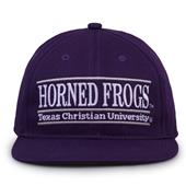 G235 The Game Texas Christian Horned Frogs Team Color Retro Bar Throwback Cap