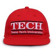 G235 The Game Texas Tech Red Raiders Team Color Retro Bar Throwback Cap