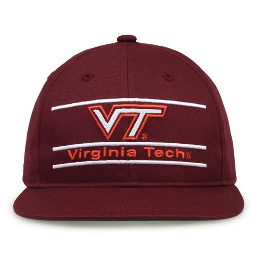 G235 The Game Virginia Tech Hokies Team Color Retro Bar Throwback Cap