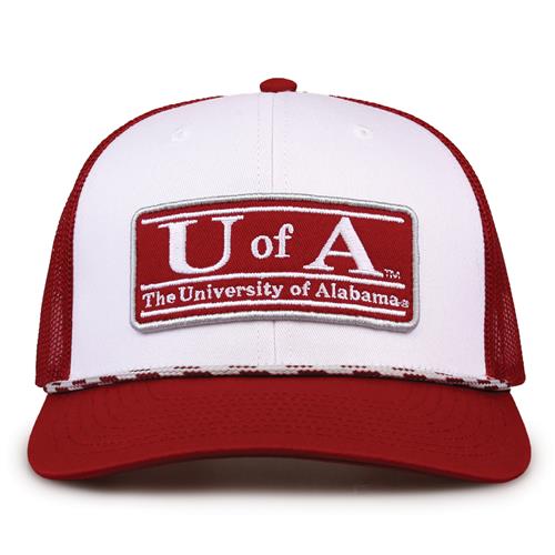 G452R The Game Alabama Crimson Tide Rope Trucker With Bar Patch Cap G452r