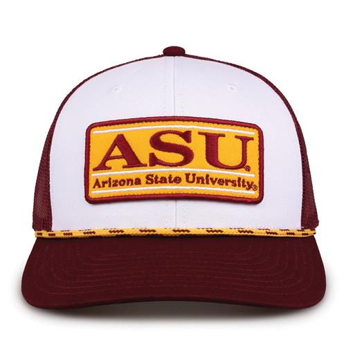 G452R The Game Arizona State Sun Devils Rope Trucker With Bar Patch Cap G452r