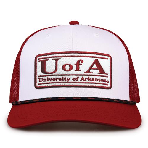 G452R The Game Arkansas Razorbacks Rope Trucker With Bar Patch Cap G452r