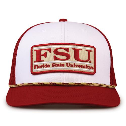 G452R The Game Florida State Seminoles Rope Trucker With Bar Patch Cap G452r
