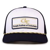 G452R The Game Georgia Tech Yellow Jackets Rope Trucker With Bar Patch Cap G452r