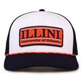 G452R The Game Illinois Fighting Illini Rope Trucker With Bar Patch Cap G452r