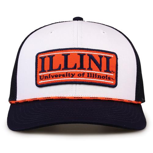 G452R The Game Illinois Fighting Illini Rope Trucker With Bar Patch Cap G452r