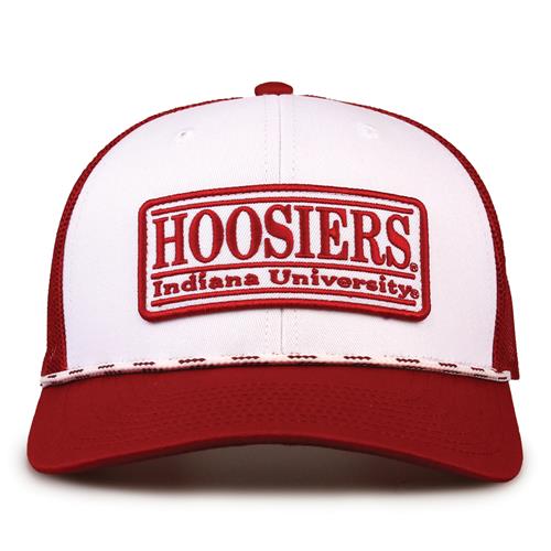 G452R The Game Indiana Hoosiers Rope Trucker With Bar Patch Cap G452r