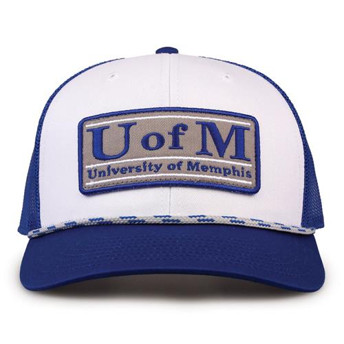 G452R The Game Memphis Tigers Rope Trucker With Bar Patch Cap G452r