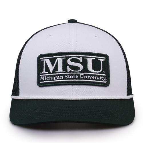 G452R The Game Michigan State Spartans Rope Trucker With Bar Patch Cap G452r
