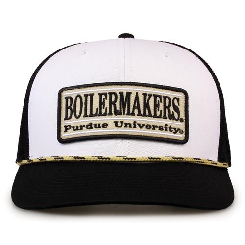 G452R The Game Purdue Boilermakers Rope Trucker With Bar Patch Cap G452r