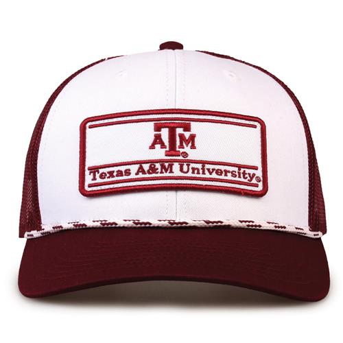G452R The Game Texas A&M Aggies Rope Trucker With Bar Patch Cap G452r