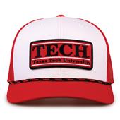 G452R The Game Texas Tech Red Raiders Rope Trucker With Bar Patch Cap G452r