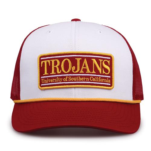 G452R The Game USC Trojans Rope Trucker With Bar Patch Cap G452r